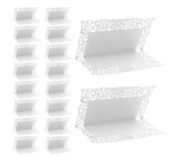 SAFIGLE Tarjetas de Mesa para Eventos de Boda 50 Unidades Tarjetas de Lugar Huecas Forma de Corazón Blancas Decoración Elegante para Cenas Banquetes y Fiestas Formales