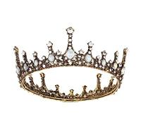 SAFIGLE Tiara De Para Novia Estilo Barroco y Elegante Decoración De Cabello Para Boda Nupcial Para Mujer Fiesta De Propuesta