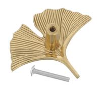 SAFIGLE Tirador de Latón Dorado Forma de Hoja de Ginkgo Funcionalidad Suave y Fácil Instalación Estilo Vintage Moderno para Puertas de Armarios y Cocina