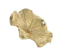 SAFIGLE Tirador de Latón Forma de Hoja de Loto Dorado para Cómoda | Acabado Dorado, 3d, Montaje Orificio, Acceso Fácil al Cajón, Repuesto Sencillo