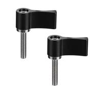 SAFIGLE Tornillo en Forma de L de Aleación de Aluminio M4X20 Negro Tornillo de Palanca para Cámara DSLR Perilla Giratoria de Bloqueo 2 Piezas Accesorio Ajustable para Equipos