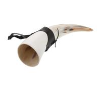 SAFIGLE Trompeta de Cuerno Vikingo de Gran Capacidad 30-36 CM Funda de Piel Taza para Beber Café y Vino Hecha a Mano Decoración Vintage y Rústica Adecuado para Eventos y Colecciones