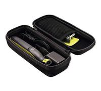 Safinein Estuche de almacenamiento de viaje apto para recortadora de barba eléctrica híbrida, afeitadora, cortadora de pelo, kit de aseo (negro)