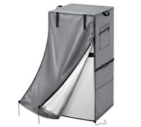 Safipotts Cubierta para refrigerador, impermeable y a prueba de polvo, para proteger congeladores verticales, adecuada para cámaras frías, color gris, 61 cm de ancho x 76 cm de profundidad x 170 cm de