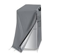 Safipotts Cubierta para refrigerador, impermeable y a prueba de polvo, para proteger congeladores verticales, adecuada para cámaras frías, color gris, 58.4 cm de ancho x 58.4 cm de profundidad x 86.4