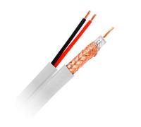 SAFIRE RG59P-100B-SIAM Cable Combinado - RG59 + alimentación - Rollo de 100 metros - Cubierta color blanco - Diámetro exterior 9