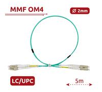 SAFIRE SF-LC-UPC-LC-UPC-OM4-DX-5M-A Cable de conexión de fibra óptica - Fibra multimodo OM4 - Conector LC UPC dúplex - Longitud