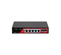 SAFIRE SF-SW0704HIPOE-GMF-65 Safire Switch PoE - 4 Ports PoE + 1 Uplink RJ45 + 2 SFP (1G/2,5G) - Portgeschwindigkeit 10/100/1
