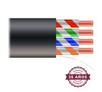 SAFIRE UTP5E-100-OUTDOOR Cable UTP - Categoría 5E - Rollo de 100 metros - Cubierta color negro - Diámetro 5.5 mm - Cubierta espe