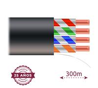 SAFIRE UTP5E-300-OUTDOOR Cable UTP - Categoría 5E - Rollo de 305 metros - Cubierta color negro - Diámetro 5.5 mm - Cubierta espe