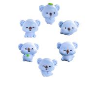 SAFITOYA Abalorios para zapatos tipo zuecos que brillan en la oscuridad, diseño de animales 3D, paquete de 6, estilo kawaii, para decoración de fiesta de cumpleaños, talla única, Plástico, No es una