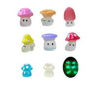 SAFITOYA Dijes para zapatos de hongo que brillan en la oscuridad, 8 piezas de decoraciones de hongos kawaii para sandalias de zuecos, bonitos accesorios luminosos para niñas, niños y mujeres, talla
