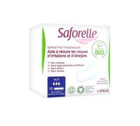 Saforelle Algodón Protect Toallitas Nocturnas Algodón BIO x10