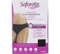 Saforelle Culotte Ultra Absorbente Negro Talla L