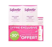 Saforelle Gentle Cleansing Care Intimate Cleansing 500ml lote de 2 + 100ml Gratis