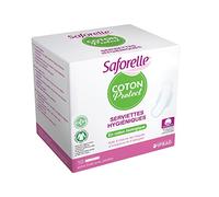 Saforelle - Servilletas higiénicas de algodón orgánico, lote de 2 x 10 servilletas
