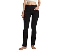 Safort Pantalones de 71 cm / 76 cm / 81 cm / 86 cm para Yoga, Pierna Recta, Tiro Alto/Regular, Cuatro Bolsillos, UPF50+, Negro, L