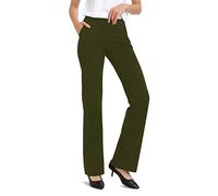 SAFORT Pantalones de Trabajo para Mujer, Verde Ejército, 34 Pulgadas De Tiro, Bolsillos Regulares, L Alto