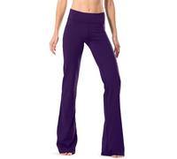 Safort Pantalones de Yoga para Mujer, Leggings Acampanados de Corte Bootcut, Pantalones Deportivos con Control de Abdomen y Bolsillos, Morado, M