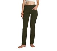 SAFORT Soft - Pantalón de Yoga para Mujer, Verde Caqui, 4 Bolsillos, L