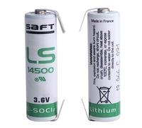 SAFT LS14500CNR - Juego de 10 pilas AA de litio con soldaduras en forma de U (3,6 V, 2,6 Ah)