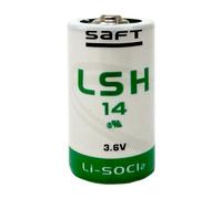 Saft LSH14 Pila de Litio 3.6V 5.8Ah - Tipo C, Li-SO lta Potencia, Pulsos de hasta 2A, Amplio Rango Térmico, para GPS, Seguridad, Telemática y Aplicaciones Críticas