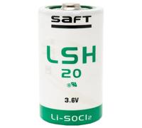 Saft LSH20 Pila de Litio 3.6V 13Ah - Tipo D, Li-SOCl₂, Alta Potencia, Pulsos de hasta 4A, Rango Térmico Extremo, para Telemática, Seguridad y Medición Industrial (Pack 2 uds)