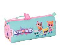 Safta SUPERKITTIES - Portatodo con Cremallera y Compartimiento, Estuche Infantil, Estuche Niño, Ideal para Niños en Edad Escolar, Cómodo y Versátil, Calidad y Resistencia, 21x7x8 cm