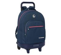 Safta EL GANSO CLASSIC - Mochila Grande con Ruedas, Compacta, Extraíble, Ideal para Niños de Diferentes Edades, Cómoda y Versátil, Calidad y Resistencia, 33x22x45 cm, Color Azul Marino