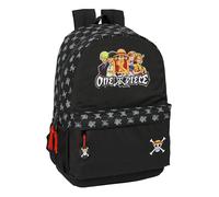 Safta ONE PIECE - Mochila Escolar Infantil, Ideal para Niños de Diferentes Edades, Cómoda y Versátil, Calidad y Resistencia, 30x14x46 cm, Color Negro