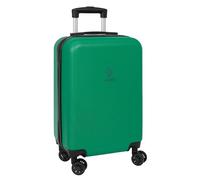 Real Betis BALOMPIÉ - Trolley de Cabina 20 Pulgadas, Maleta con Ruedas, Candado de Seguridad, Maleta Ligera, 34.5x20x55 cm, Color Verde