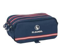 Safta EL GANSO CLASSIC - Portatodo Triple Big, Estuche Infantil, Estuche Niño, Ideal para Niños en Edad Escolar, Cómodo y Versátil, Calidad y Resistencia, 21.5x8x10 cm, Color Azul Marino