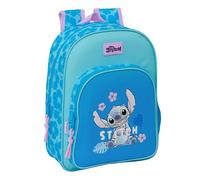 STITCH HAWAII - Mochila Escolar Infantil Animada, Mochila Niño, Mochila Infantil, Adaptable a Carro, Ideal para Niños en Edad Escolar, Cómoda y Versátil, 26x11x34 cm, Color Azul