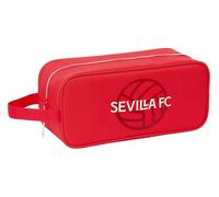 Safta Sevilla FC - Zapatillero Mediano, Multiusos, Portatodo, Deporte, Extraescolares, Fútbol, Cómodo y Versátil, 34x14x15 cm, Color Rojo