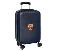 F.C. Barcelona - Trolley de Cabina 20 Pulgadas, Maleta con Ruedas, Candado de Seguridad, Maleta Ligera, 34.5x20x55 cm, Color Azul Marino/Granate