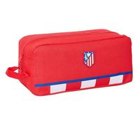 Safta ATLÉTICO DE Madrid - Zapatillero Mediano, Multiusos, Portatodo, Deporte, Extraescolares, Fútbol, Cómodo y Versátil, 34x18x15 cm, Color Rojo