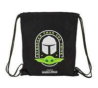 safta 612041196, Mochila Saco Unisex niños, Negro/Verde Flúor, Único