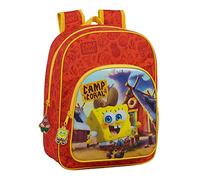 Safta 612083185 Mochila Escolar Infantil de Bob Esponja adaptable a carro, Naranja/Amarillo, Único
