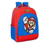 Safta-612108305 Bros Mochila Adapt.Carro Super Mario 32X42X15Cm, Multicolor, Estándar (612108305)