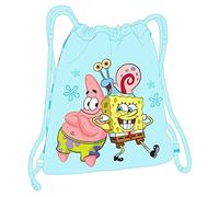 Safta 612291855 Saco Plano Junior Bob Esponja Stay Positive 26X34X1Cm, Juventud Unisex, Multicolor, 26x1x34 cm