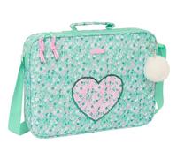Safta 642528385 M385, Cuore-Cartera Extraescolares, Maletín Portatodo, Bandolera, Cómoda y Versátil, Calidad y Resistencia, 38x6x28 cm Unisex niños, Menta, M