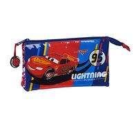 safta 812011744 Estuche portatodo Triple Escolar Cars, Multicolor