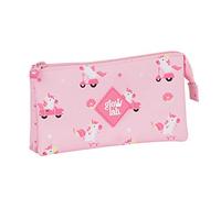 Safta 812061744 Estuche portatodo Triple Escolar Glowlab