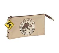 safta-812263744 Portatodo Triple Jurassic World Dominion 22X12X3Cm, Multicolor, Estándar (812263744)