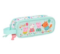 Safta-812281747 Portatodo Doble Peppa Pig Cosy Corner 21X8X6Cm, Multicolor, Estándar (812290513)