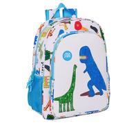 Safta ALGO DE JAIME - Mochila Escolar Niño, Mochila Niño, Mochila Infantil, Adaptable a Carro, Ideal para Niños en Edad Escolar, Cómoda y Versátil, Calidad y Resistencia, 33x14x42 cm, Color Blanco