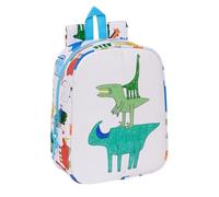 Safta ALGO DE JAIME - Mochila Guardería, Adaptable a Carro, Fácil Limpieza, Ideal para Niños de Diferentes Edades, Cómoda y Versátil, Calidad y Resistencia, 22x10x27 cm, Color Blanco