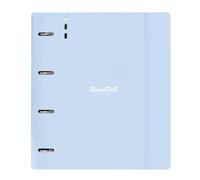 SAFTA | Archivador A4 Blackfit8 Cool, Carpeta Archivador Escolar 4 Anillas Redondas 35 mm con Recambio 100 Hojas Cuadrícula 5x5 90 g/m², PP Foam, Cierre Elástico y Separadores, Medidas 27x4x32 cm
