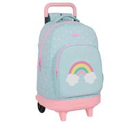 Safta ARCOIRIS - Mochila Grande con Ruedas, Compacta, Extraíble, Ideal para Niños de Diferentes Edades, Cómoda y Versátil, Calidad y Resistencia, 33x22x45 cm, Color
