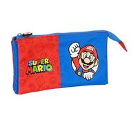 Safta- Articulo Portatodo Triple Super Mario 22X12X3Cm, Multicolor, Estándar (812108744)